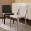 Cadeira de Jantar em Couro de Sela Casa Moderna Simples Italiana Leve Luxo Restaurante Cadeira Nórdica Minimalista Mesa de Jantar Cadeira Encosto Banco