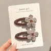 Novos Grampos de Cabelo Infantis da Moda Outono e Inverno Acessórios de Cabelo Cor de Café para Menininhas Grampos Fofos para Franja de Bebê Grampos Bb