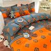 Conjunto de Quatro Peças de Lençóis e Capas de Edredom de Algodão Lavado para Dormitórios Universitários, Conjunto de Roupa de Cama de Três Peças para o Verão, Não 100% Algodão, Algodão Puro
