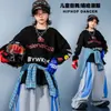 Figurino de Performance de Street Dance Infantil Hip Hop Roupa da Moda Conjunto Infantil Roupa de Performance Modelo Roupa de Passarela