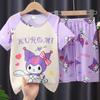 Pijama infantil de estilo coreano transfronterizo de verano de manga corta, pijama infantil, traje para niña, talla mediana y grande, bebé, ropa de casa de comercio exterior