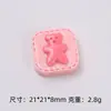 Oso Cuadrado de Dibujos Animados Colorido Creativo Hecho a Mano DIY Accesorios para Joyería Pegamento de Crema Resina Piezas Pequeñas Materiales Venta al por Mayor