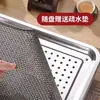 Bandeja Rectangular Pequeña para Té Doméstico con Rejilla de Drenaje Simple, Bandeja para Juego de Té de Acero Inoxidable con Drenaje para Preparación de Té Seco