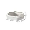 Bandeja de arena abierta extragrande para gatos, inodoro para gatos a prueba de salpicaduras, caja de arena extrapequeña para gatitos, caja de arena para gatos Maine Coon, accesorios para gatos