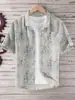 Las Camisas de Manga Corta para Hombre Más Vendidas del Sudeste Asiático Estilo Étnico Japonés Flor de Ciruelo Ola Impresión Digital 3D Ropa de Nube