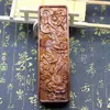 Regla de Madera de Azufaifo Rayada Naturalmente, Adorno de Token del Cubo de Puntos Kui Xing, Pie de Mano, Artesanías de Talla en Madera, Completamente Tallado a Mano