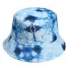 Aliexpress Estilo Europeo y Americano Sombrero de Pescador Tie-Dye Estampado Transfronterizo para Exteriores Protección Solar Sombrero de Cubo Graffiti Unisex Reversible