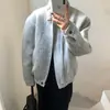 Lana sc 2026 estilo coreano otoño e invierno sentido de alta gama diseño de chaqueta abrigo sentido de diseño cuello alto abrigo corto de lana mujer