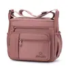 Bolso bandolera de nailon con múltiples bolsillos, gran capacidad, ligero, adecuado para ir al trabajo, bolso de hombro, tejido de nailon resistente al agua, mochila pequeña