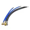 Inflador de Coche Boquilla Conector Manómetro de Presión de Aire Tubo Accesorios Pistola de Presión Tubo de Inflado de Neumáticos Cabezal de Inflado Tubo de Extensión para Pistola de Presión de Neumáticos