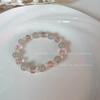 Pulseira de cristal céu com contas pulseira feminina design simples e moderno nicho Super fada flor de pêssego pulseira para amigas atacado