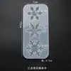 Molde de Resina de Cristal DIY Papoula Pingente de Floco de Neve Molde de Floco de Neve de Três Elos Ornamento Molde de Silicone