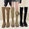 Botas Altas Plegables Bidireccionales de Suela Gruesa para Mujer, Nuevo Estilo Otoño e Invierno 2025, Botas Altas de Suela Gruesa para Mujer Petite con Efecto Adelgazante