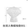 Caixa de armazenamento de resina DIY 3D Gesso Guirlanda Menina Vaso de flores Decoração Suporte para Copo de Vela Molde de Silicone