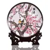 Prato Decorativo de Cerâmica Jingdezhen Prato de Pendurar Prato de Apreciação Estilo Chinês Novo Artesanato Doméstico Ornamentos para Gabinete de TV Antigo