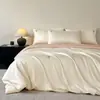 Juego de Cuatro Piezas de Algodón Tencel Clase A, Funda Nórdica de Algodón Puro, Sábana Bajera de Algodón Lyocell Tulipán, Sábana Ajustable, Juego de Cama 1.2m