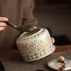 Bote para té con patrón de rama enredada de oro y plata de Dunhuang, bote grande para almacenar té, bote de té sellado a prueba de humedad de alta gama para el hogar, bote vacío