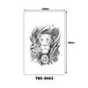 Inglês pequeno braço completo tatuagem dark wolf head letter tatuagem impermeável suor fábrica atacado carta grande imagem braço flor