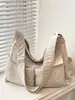 Bolsa de Nylon Grande Capacidade Casual Simples para Estudante 2026 Outono Novo Alta Aparência Qualidade Personalidade Moda Bolsa de Ombro Único