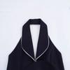 ZA Roupas Femininas Transfronteiriças Estilo Europeu e Americano Sexy Laço Cadarço Costas Abertas Top Regata 2119550