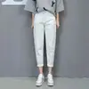 Jeans Feminino Harem Reto Solto Tendência Versátil Novo Cintura Alta Emagrecedor Curto para Outono e Inverno 2025