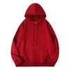 Primavera e Outono 260g Pequeno terry Solto Crewneck Hoodie Ombro Suéter de Algodão Masculino e Feminino Mesmo Manga Comprida DIY Impressão