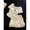 Pijama Modal de Manga Curta Estilo Desejo Puro com Bojo para Mulheres, Novo Conjunto de Homewear com Shorts de Bolinhas Macias Verão 2026