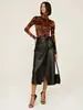 Top de malla floral retro popular transfronterizo europeo y americano para mujer, de cuello alto, manga larga, elástico, ajustado, transparente, camiseta base para superponer