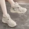 K5705 Sapatos de Algodão Pelúcia de Cano Alto para Mulheres, Coleção Outono/Inverno 2026, Sapatos de Trabalho, Sola Grossa Antiderrapante, Tênis Esportivos Estilo "Pai"