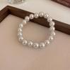 Pulsera Francesa Retro Simple Elástica de Perlas para Niñas, Pulsera de Cuentas, Pulsera de Joyería de Mano de Alta Gama