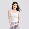 Camisola de Punto sin Mangas de Tencel Lyocell para Mujer con Hermoso Diseño en la Espalda, Versátil para Usar en Capas o Sola