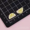Acessórios de resina DIY translúcidos de frutas limão coloridas simuladas, presilhas de cabelo de cola de creme, acessórios de cabelo, materiais para capas de celular atacado