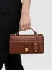 Nuevo Modelo 2025 Lp23 Bolsa Lonchera de Cuero Retro Gran Capacidad Casual Versátil Bolso de Hombro Cruzado Bolso Cuadrado Pequeño de Moda