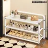 Zapatero sin instalación para entrada de casa, zapatero plegable simple de varias capas, solución económica de almacenamiento de zapatos para apartamentos de alquiler