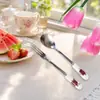Uso de verano ultra corto 13 cm acero inoxidable tenedor de fruta cuchara de café con crema cuchara de helado venta al por mayor