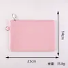 Estojo de Lápis em Tela Lisa Casual Estilo Japonês e K-Style Bolsa de Lona Feita à Mão DIY Pintada à Mão Bolsa de Mão com Zíper para Celular e Moedas