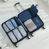 Bolsa de Armazenamento de Sete Peças para Viagem Bolsa de Organização de Roupas Bolsa de Armazenamento Portátil Grande Capacidade Bolsa de Armazenamento Classificadora para Mala