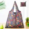 Bolsa de compras plegable de gran capacidad, bolso de mano portátil para supermercado, impresión de logotipo, bolsa de almacenamiento 190T, directo de fábrica