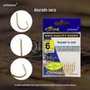 Marca profissional Golden thousand pesca anzol jangada pesca alto carbono aço farpado pesca anzol pequeno pacote atacado