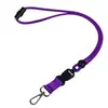 Cuerda redonda hexagonal de alta resistencia transfronteriza con hebilla de seguridad, gancho de metal, hebilla ajustable y desmontable, cordón para teléfono móvil e identificación