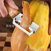 Faca Multifuncional para Descascar e Ralar, Descascador de Aço Inoxidável, Ferramenta Mágica para Descascar Cebolinha, Descascador de Frutas para Cozinha, Descascador de Melão, Faca para Cana-de-Açúcar