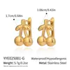Pendientes Transfronterizos de Acero Inoxidable con Forma de Fruta Cereza Bañados en Oro de 18K, Pendientes Dulces de Dopamina que No se Desvanecen al por Mayor para Mujeres