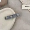 Pinza de pelo de copo de nieve de diamantes completa elegante de alta gama coreana Nuevo diseño de nicho Pinza lateral para flequillo Pinza para cabello suelto Tocado