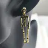 Brincos Destacáveis de Caveira Esqueleto Engraçados de Halloween Transfronteiriços Brincos de Noivo e Noiva Fantasmas Retrô