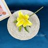 3D una flor dos capullos W Lirio película de impresión 3D flor de lirio arreglo floral para salón de bodas decoración del hogar flor de lirio de simulación