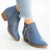 Comercio exterior otoño e invierno nuevas botas de mujer gamuza cremallera doble lateral estilo europeo y americano talla grande botas cortas de mujer transfronterizas