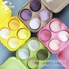 Huevo de belleza sin látex borla para polvo esponja de maquillaje huevo de maquillaje fino suave no come polvo forma de gota caja de almacenamiento selección multicolor