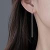 Pendientes largos con borlas, sencillos, modernos, con cuentas redondas, con diseño avanzado y elegantes.