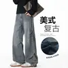 NASA SOBRE Jeans de estilo americano para la calle, nueva colección de otoño para hombre, pantalones de trabajo anchos y fluidos, pantalones largos casuales versátiles