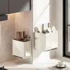 Caja de Almacenamiento para Palillos Soporte de Palillos Montado en Pared Jaula para Palillos de Cocina Contenedor Cesta para Palillos Caja de Almacenamiento de Palillos y Cucharas de Nuevo Estilo de Alta Calidad